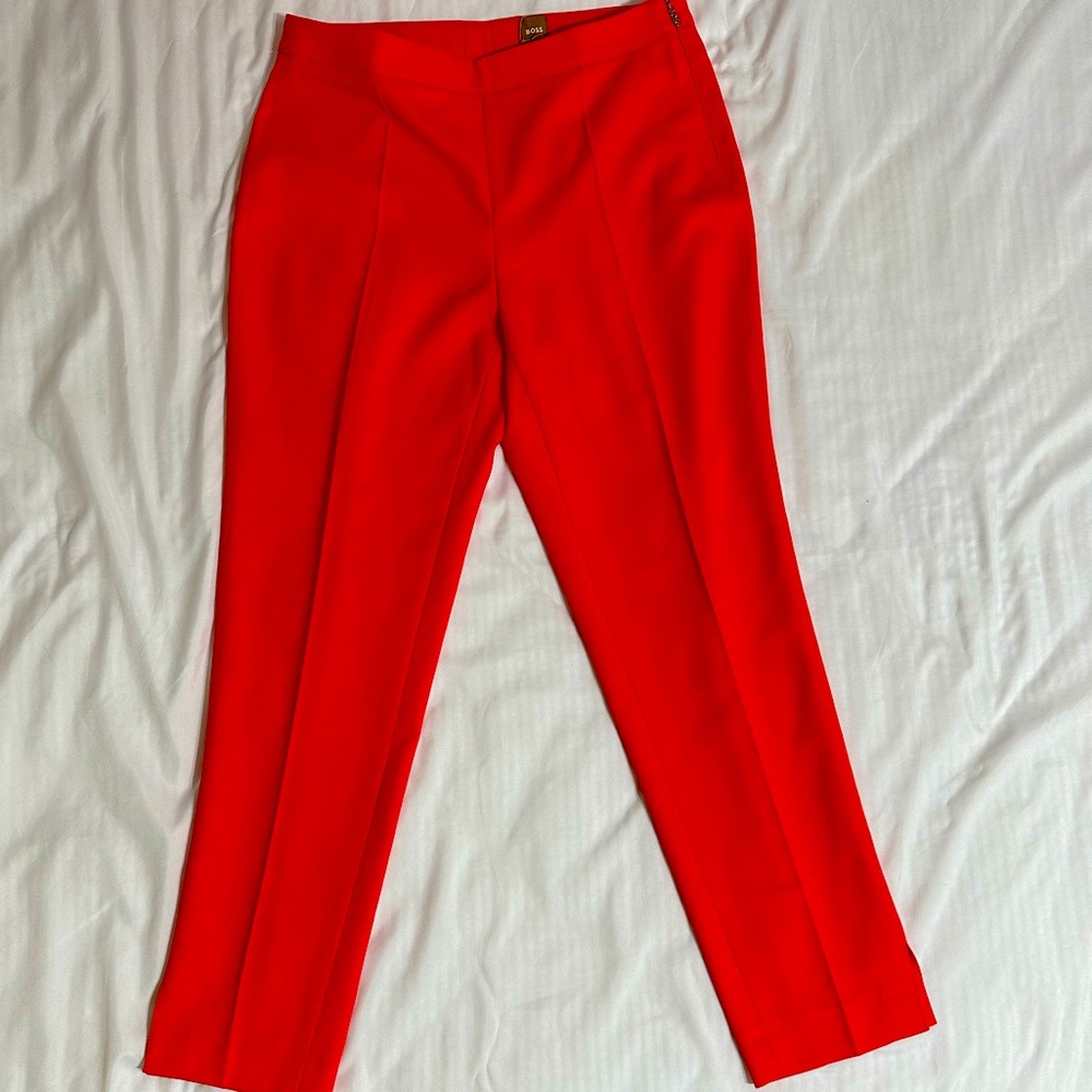 Hugo Boss Slim Fit Tiluna Pants Trousers Red Size 6
